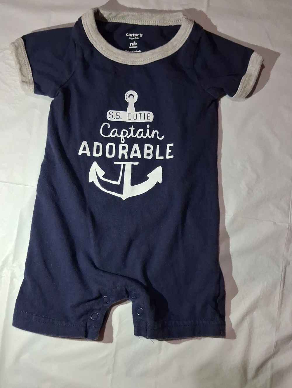 ✨ Carter's "Captain Adorable" Nautical Anchor Romper ✨